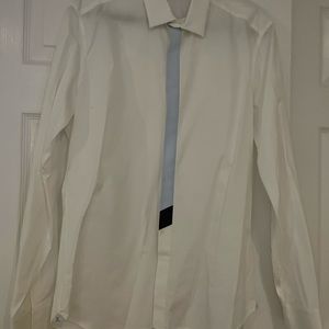 Kenzo Paris Long Sleeve button cuff with light blue trim